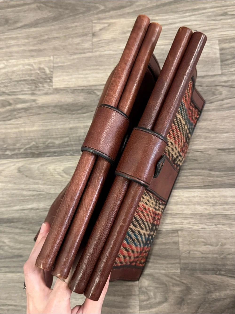 Fossil Vintage Reissue Bar Clutch bags bundle of 2, as is